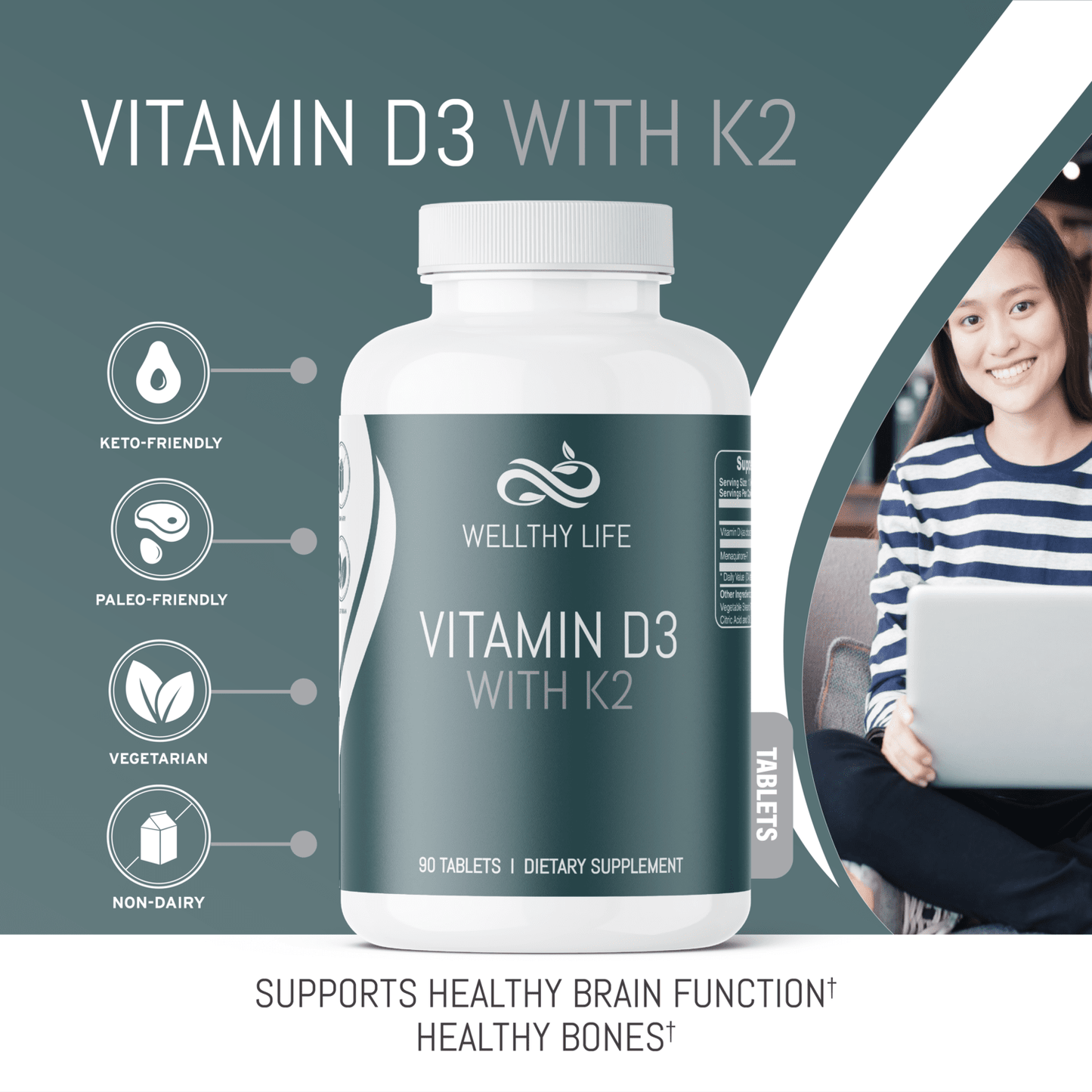 Vitamin D3 with K2